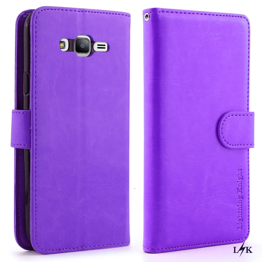 Для J7 2015 Случае LKKickstand Функция] PU Кожаный Бумажник Чехол Откидная Крышка