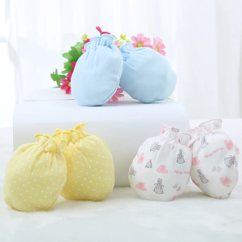 5 Pairs/set baby gloves winter 100% cotton all seasons soft newborn safety infant boys girls anti scratch mittens | Детская одежда и