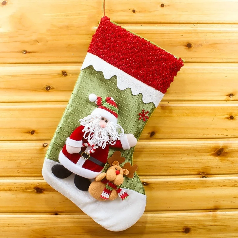 Heartogether бренд 1 шт./лот Новогодние товары висит Чулки для женщин Санта Клаус Носки