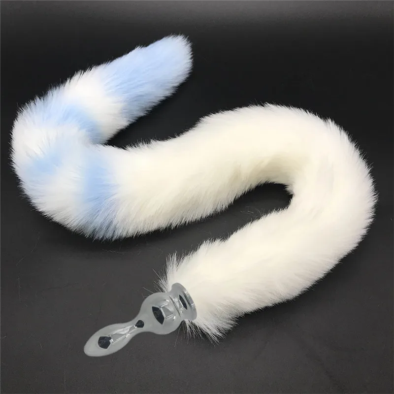 80cm Long Tail Fox Erotic Anal Plug Bunny sexl Butt Silicone Black Sex Toys For Woman Cute Couple Unisex Toy | Красота и здоровье
