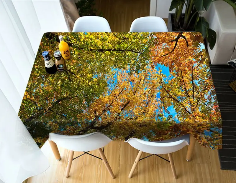 Деревянная скатерть с изображением елки круглая прямые продажи фабрики | Дом и