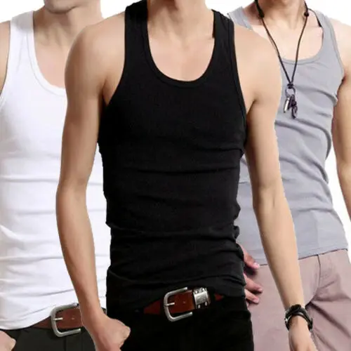 Мужская Повседневная футболка бодибилдинг без рукавов с o-образным вырезом