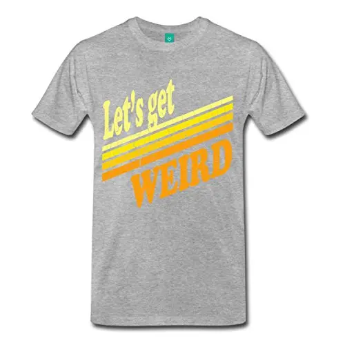 Винтаж давайте weird мужская premium t shirt футболка о образным вырезом лето личности