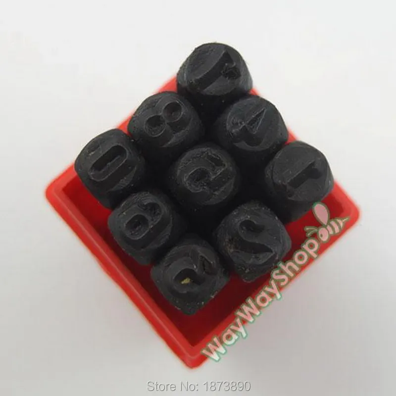 8 мм цифра штамповка письмо стальная Марка в случае для ювелиров набор металла|steel