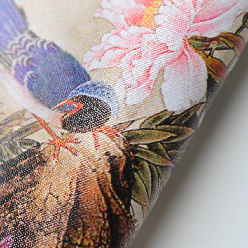 Тщательная роспись цветов и птиц пионы китайские картины холст Винтаж Декор для