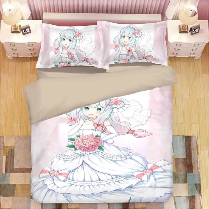 Izumi Sagiri 3D мультфильм постельное белье с аниме набор пододеяльник наволочка эротический комикс учитель Утешитель комплект постельного белья Постельное белье(без простыни - Цвет: 12