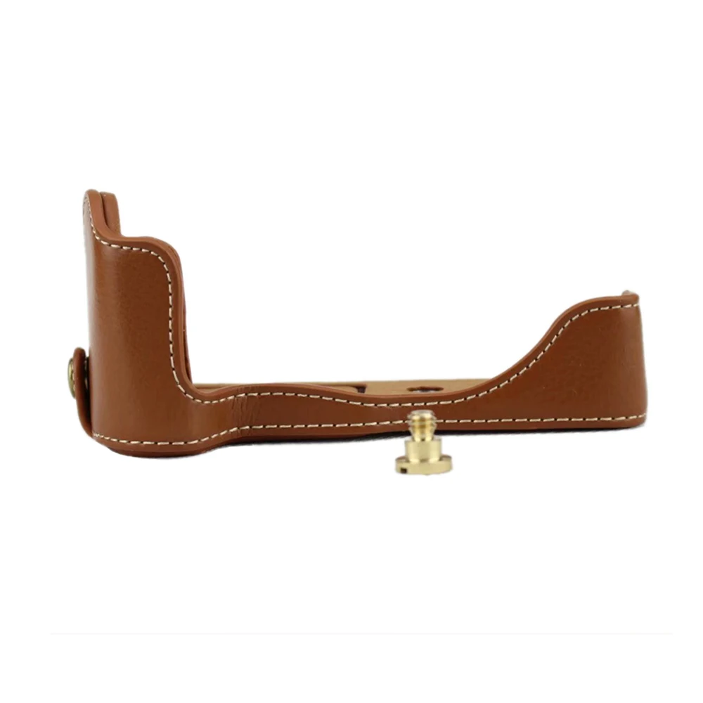 Получехол из искусственной кожи для Canon EOS M50 Digital SLR Camera коричневый черный