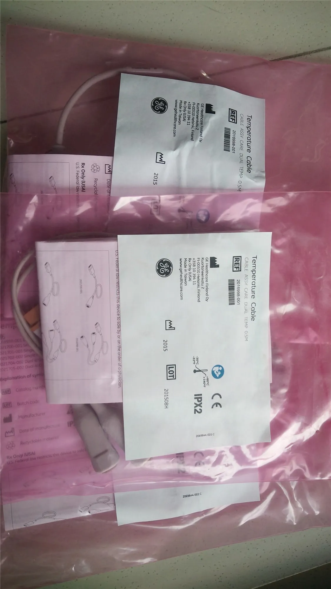 

FOR GE original double body temperature cable separate 2016998-001