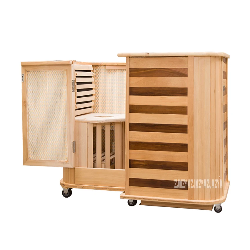 hzf-0012 Household Sauna Steaming Room Home Solid Wood Sauna Room Far Infrared Sauna Box Steamer Dry Sauna Room 110V/220V 690W