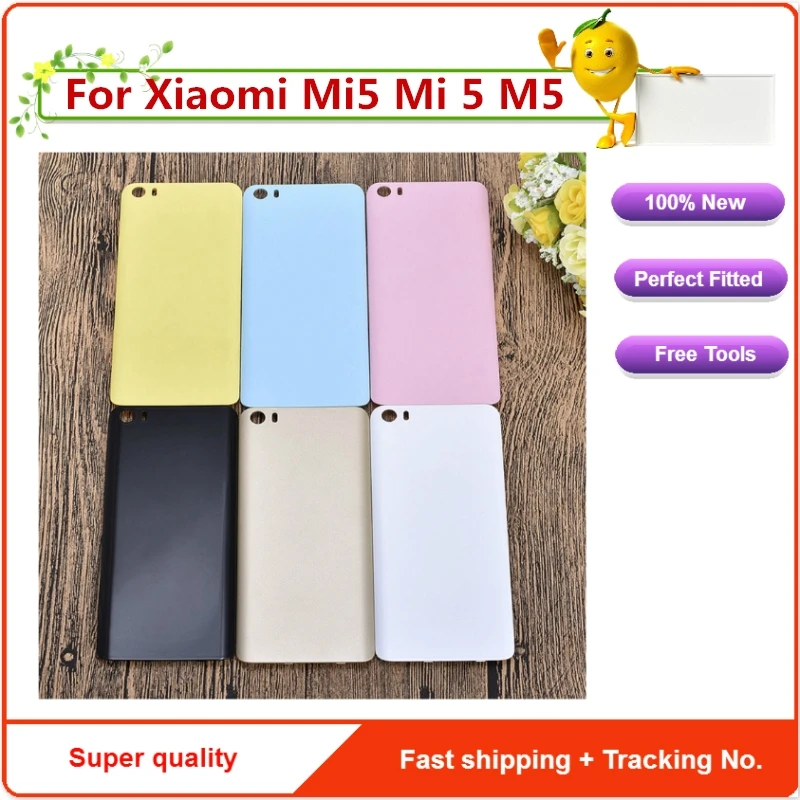 100% оригинальная новая задняя крышка батареи для Xiaomi Mi5 Mi 5 M5 стеклянная дверь