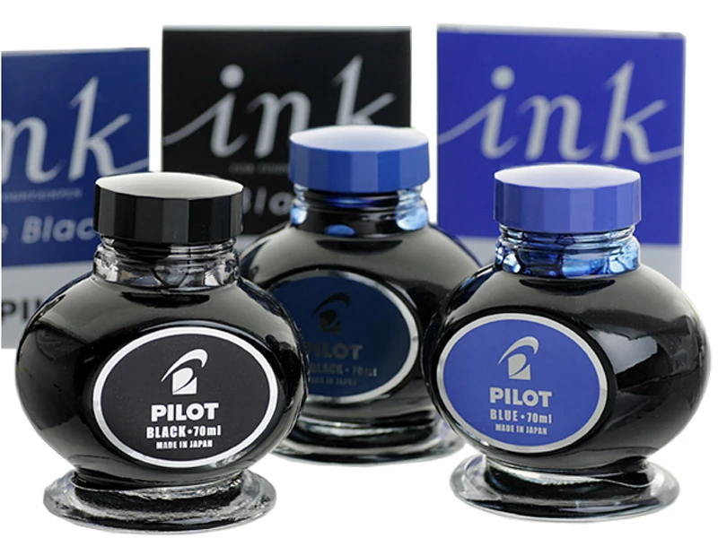 Перьевая ручка Pilot ink 70ml чернила оригинал японская стеклянная бутылка для