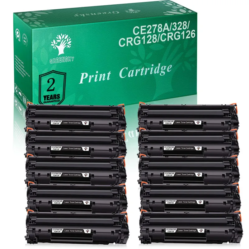 GREENSKYR 10x CRG128 Toner For Canon 128 D530 D550 MF4420N MF4550d MF4570dw MF4580dn MF4770n MF4880dw MF 4880dw MF4890dw Printer |