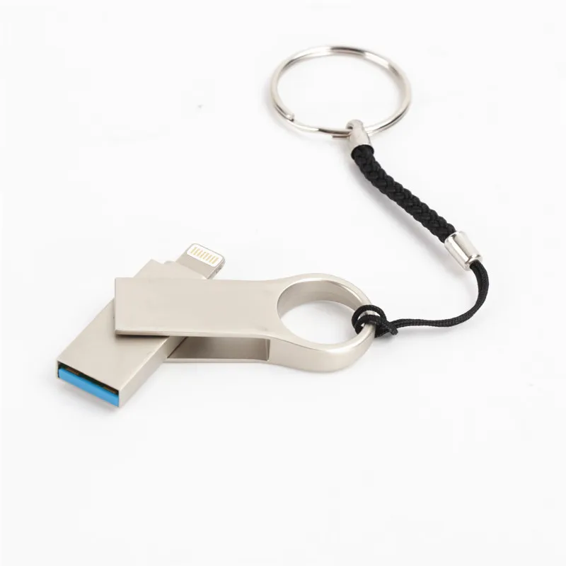 Металлический USB флеш накопитель 128 Гб OTG 32 64 ГБ Usb 2 0 флэш диск для iPhone X/8 Plus/8/7 Plus