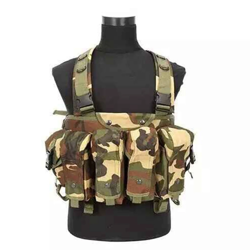 wl Открытый тактический нагрудная установка страйкбол охотничий жилет Molle Чехол простой военный тактический жилет с подсумок - Цвет: wl