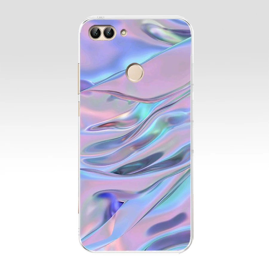 Умный чехол W Huawei P Мягкая силиконовая прозрачная задняя крышка из ТПУ для
