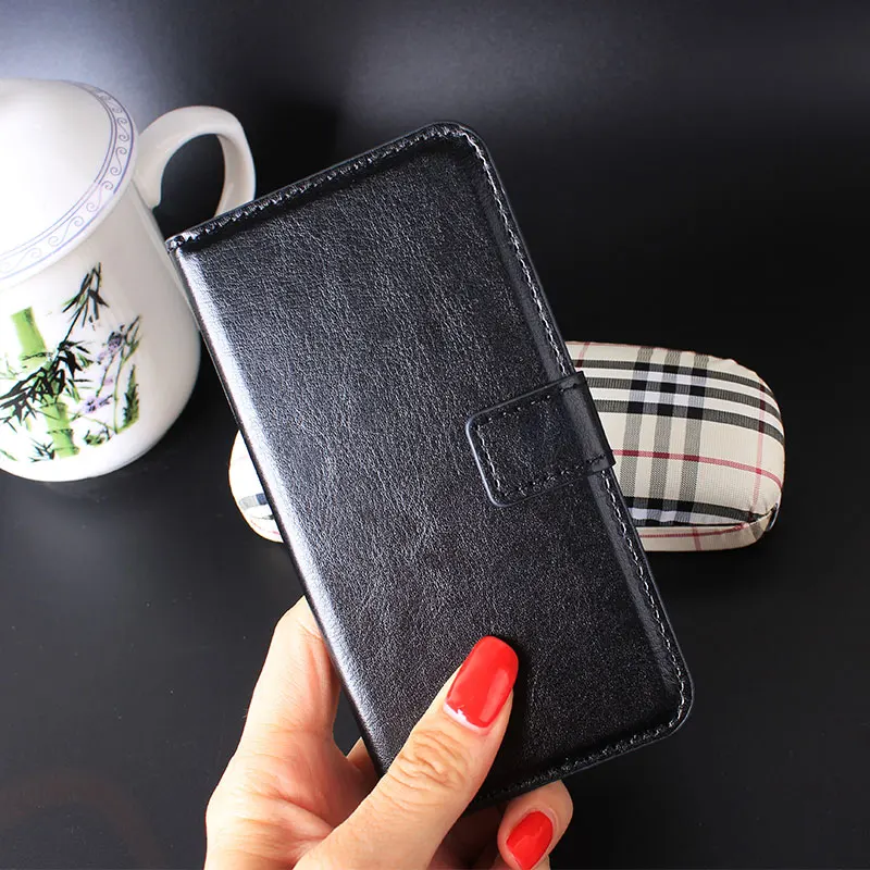 Роскошные кожаные чехлы-бумажники для iPhone 6, 6 S, 5, 5S, SE, 4, 4S, чехлы для телефонов Apple, Iphone6, 6 S, 5, 5S, SE, Кожаные чехлы С Откидывающейся Крышкой черного цвета - Цвет: Черный