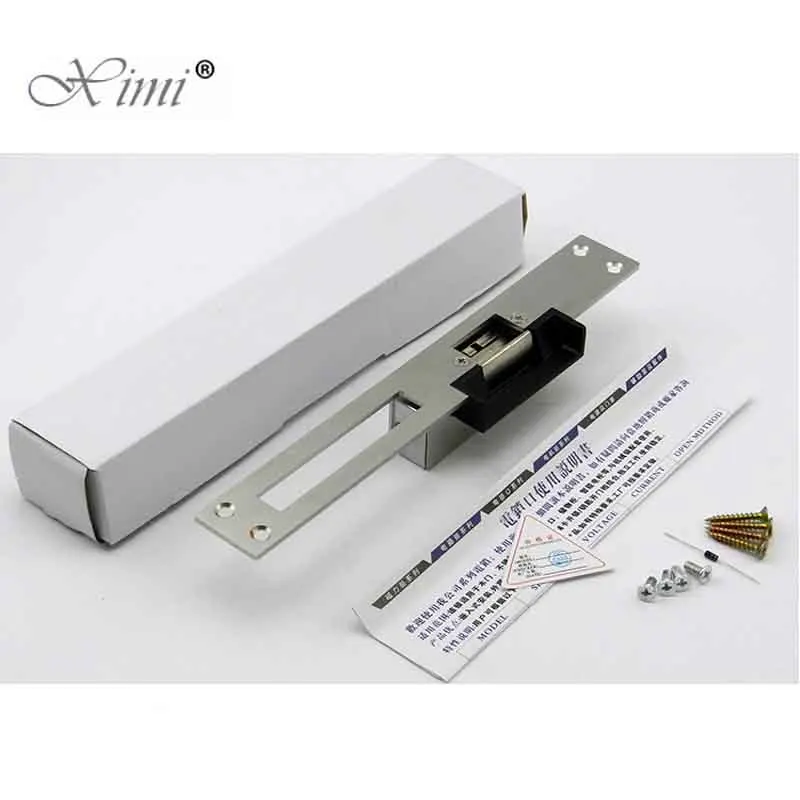 dc 12v 0 2a electric magnetic bolt lock intelligent guard cathode strike lock double unlock mode door gate access control system free global shipping