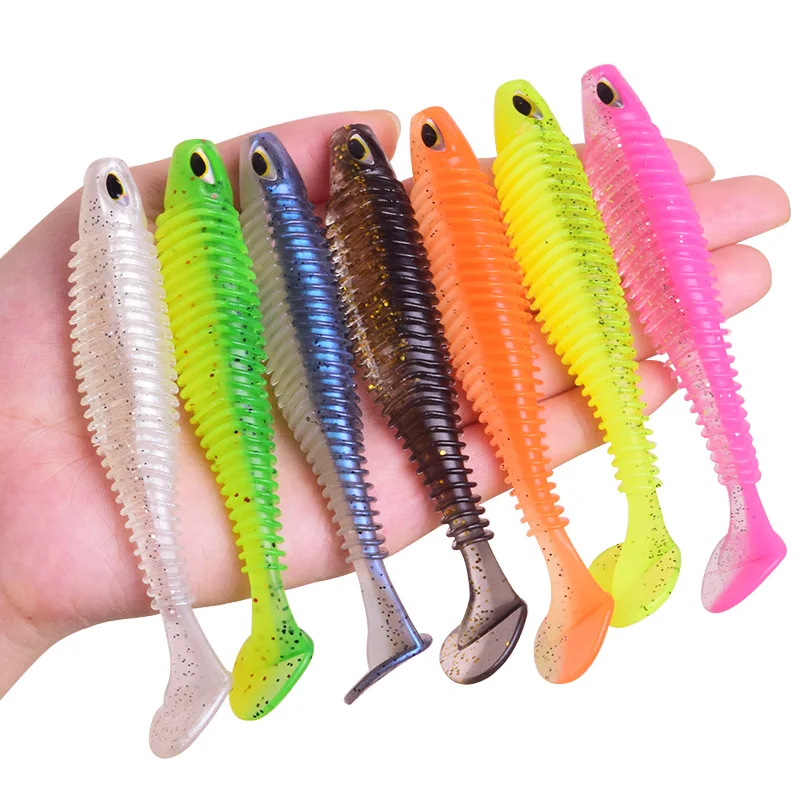 Proleurre shad Fishing Lure 8cm 11cm T-tail soft bait Jigging Wobbler Aritificial Silicone Lures Bass Pike Fishing Tackle PR-599