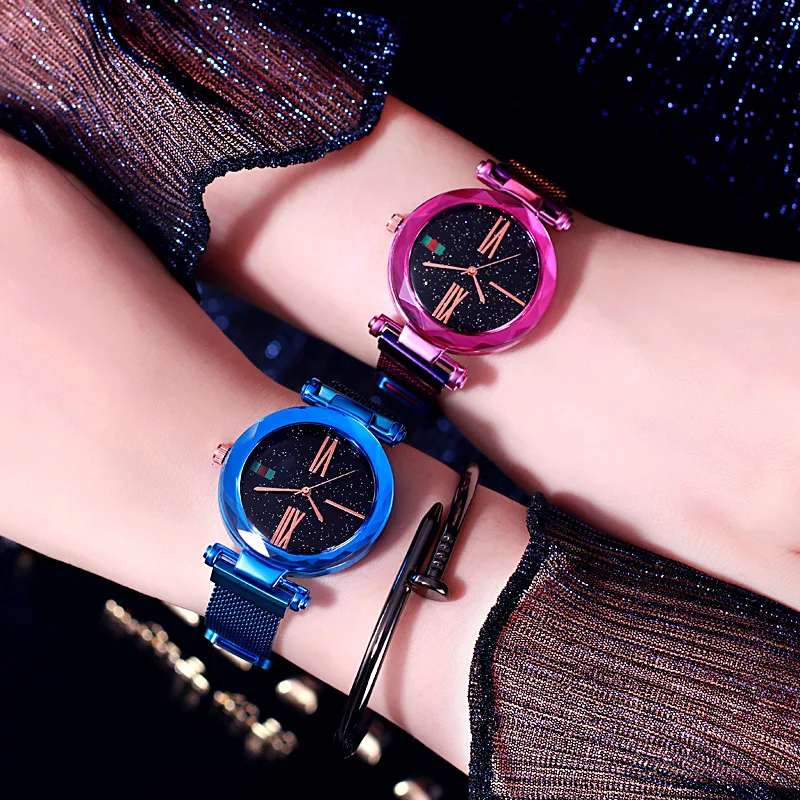 Модные наручные часы женские роскошные ремешок из нержавеющей стали кварцевые