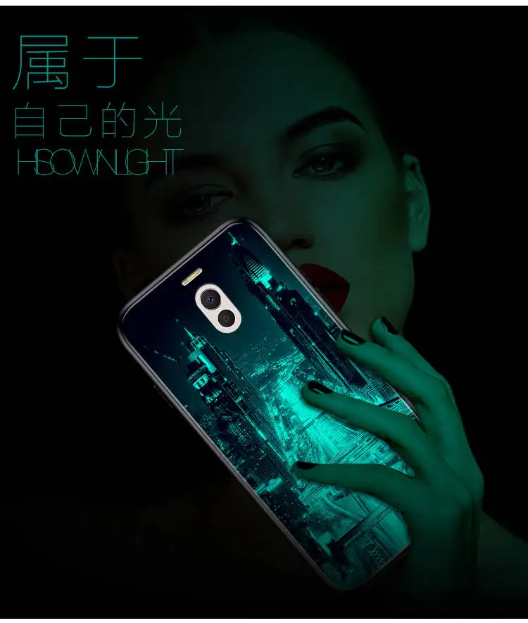 Чехол для телефона для Meizu M6 Note чехол 5," светящаяся задняя крышка из закаленного стекла для Meizu M6 Note чехол Силиконовый противоударный чехол для телефона