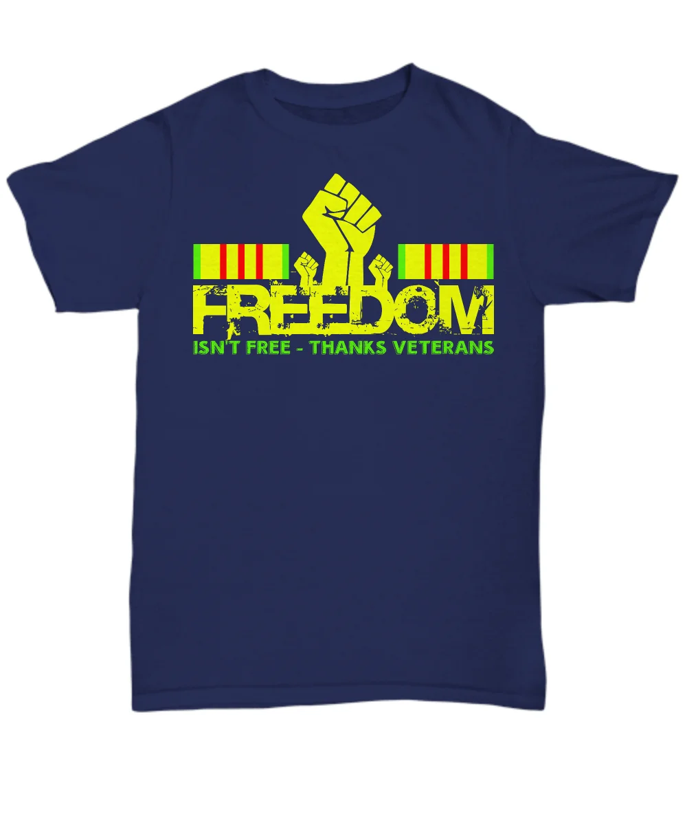 Лидер продаж футболка унисекс из 100% хлопка с надписью Freedom isnɿree Thank Veterans летняя