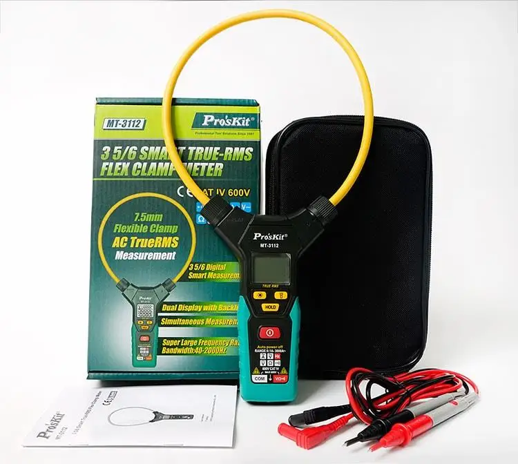 Pro'sKit MT-3112 3 5/6 Smart True-RMS Flex Клещи Тип Настольный цифровой Электронный мультиметр тестер переменного тока постоянного тока