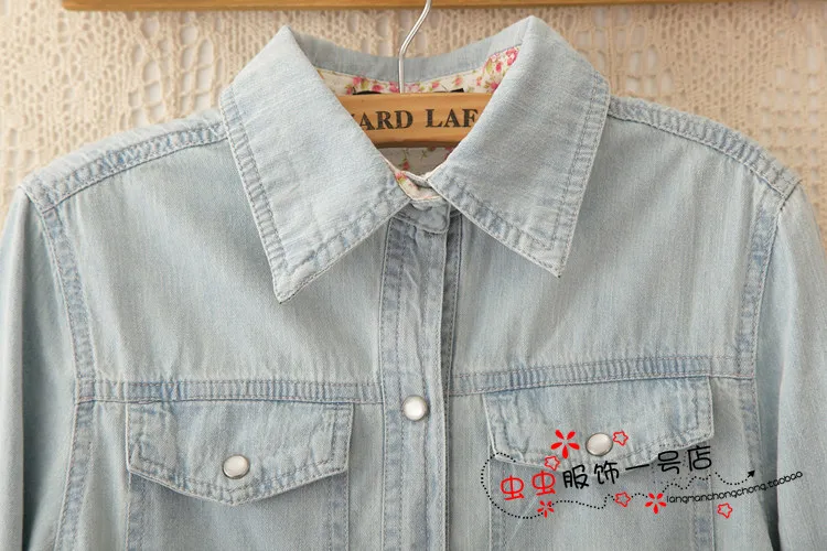 Корейский kpop длинный участок весна тонкий хлопок большой размер джинсовая