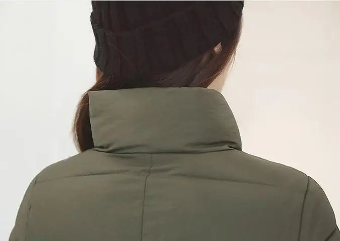 Зимнее Новое тонкое короткое пальто куртка зимняя двубортная Женская хлопковая