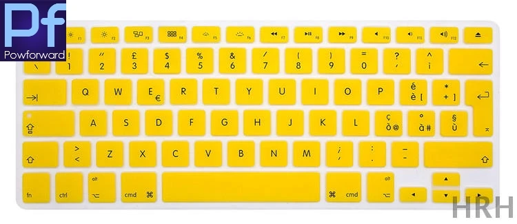 100 шт. силиконовый итальянский чехол для клавиатуры с буквенным принтом Macbook Air Pro
