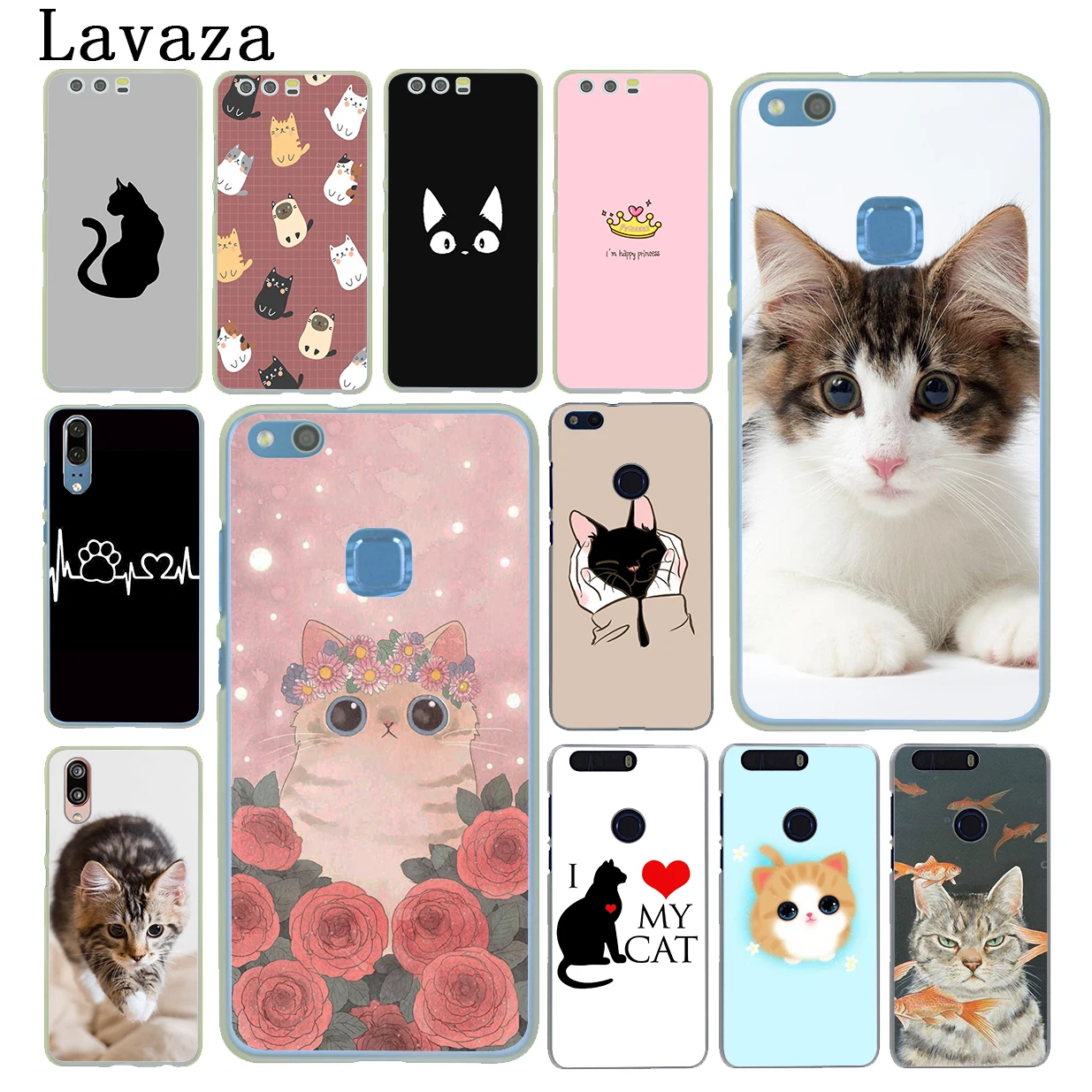 Lavaza мяу милый с капюшоном Китти Кэт платье принцессы жесткий чехол для Huawei Y9 Y7 Prime