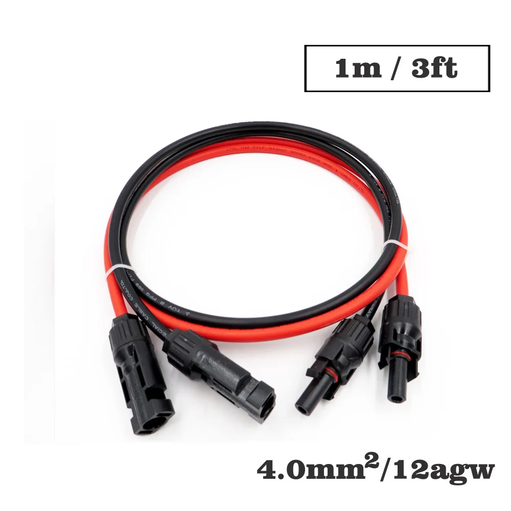 1Pair X MC4 Extend 4mm2 Удлинительный кабель MC4 разъем MC4T серии отраслевой Панели солнечные 30A 1000V для PV кабель 2,5/4/6 мм гаечный ключ инструмент для обжима - Цвет: 1Pair X MC4 Extend