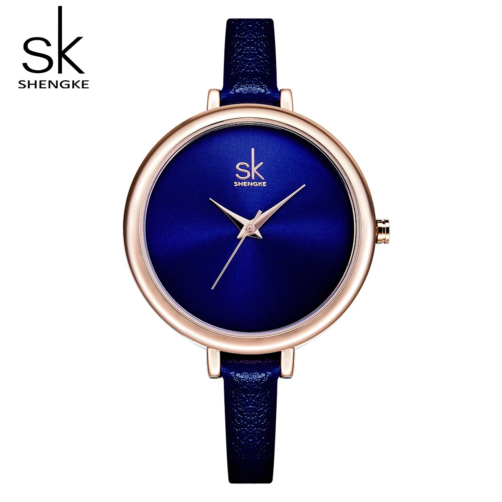 Shengke Fashion Watches Women Thin Leather Female Wristwatch Reloj Mujer 2019 Top Brand Luxury Quartz Watch Ladies Clock #K0069 shengke top brand fashion ladies watches elegant female quartz watch women thin leather strap watch montre femme marble dial sk