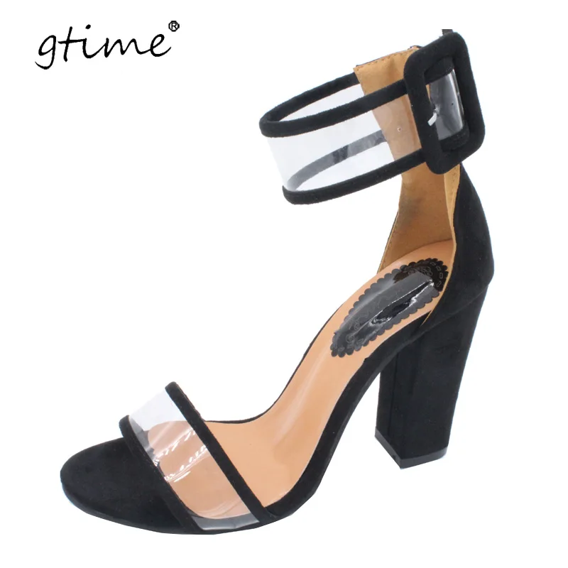 Женские прозрачные туфли Gtime летние босоножки на высоком каблуке для танцев