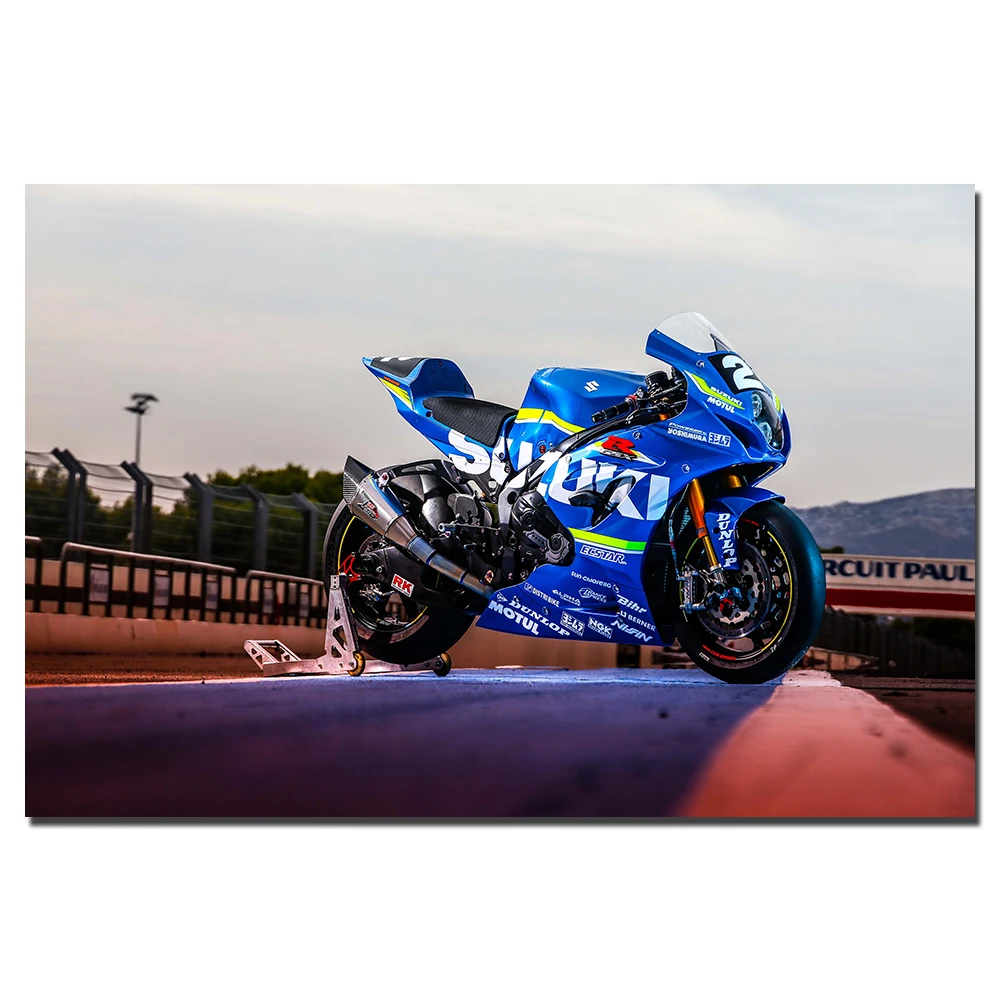 Suzuki GSX R1000R Картина на холсте мотоцикла украшение Постер и печать настенные