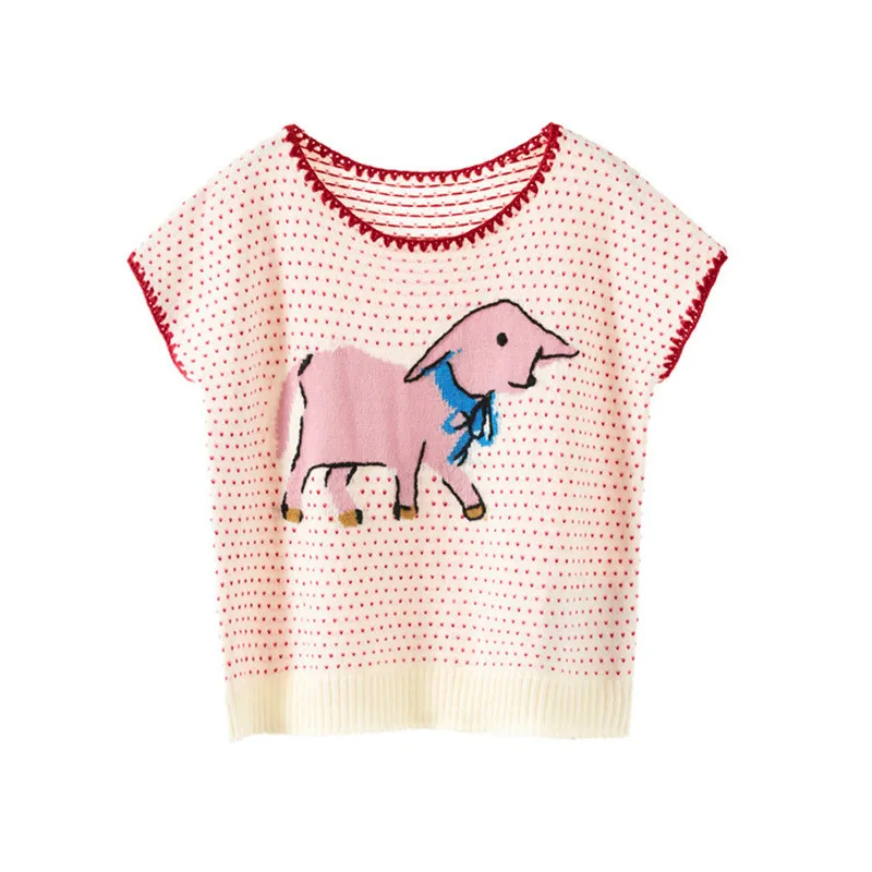 2019 осень зима Рождество бренд подиум Свободная рубашка мультфильм слон теленок