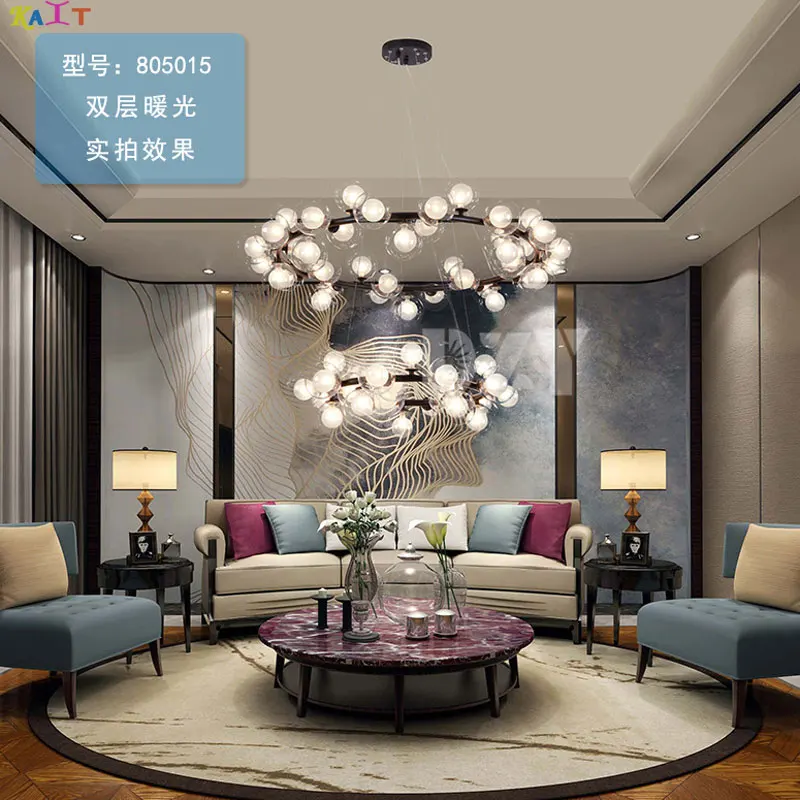 Стеклянные подвесные лампы с пузырьками волшебные бобы современные