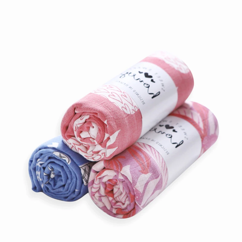 

Comfortable Breathable Bamboo Fiber Baby Blanket Bath Towel Beach Towel Newborn Towel Wrapped By Swaddling Baby Gauze Blanket