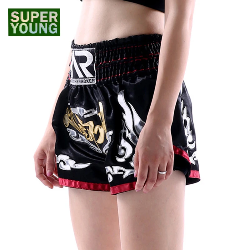 Кикбоксинг для мужчин и женщин Муай Тай детские шорты ММА кикбоксинга мальчиков