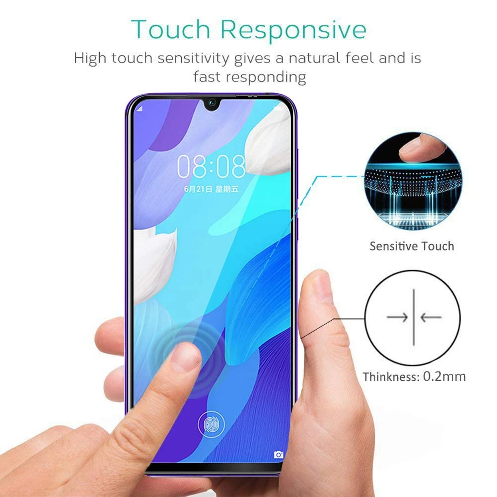 Для Huawei Nova 5 5i Pro Полное покрытие 9H 0 3 мм закаленное стекло для защита экрана от