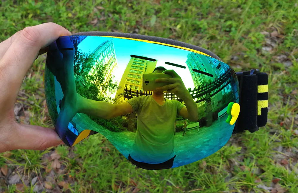 Брендовые лыжные очки UV400 двойные анти-запотевающие Слои большие Лыжные маски очки поляризованные солнцезащитные очки для катания на лыжах для мужчин и женщин для снега сноуборд