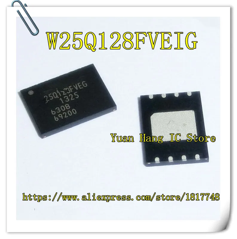 

5PCS/LOT W25Q128FVEIG W25Q128FVEG 25Q128FVEG WSON8