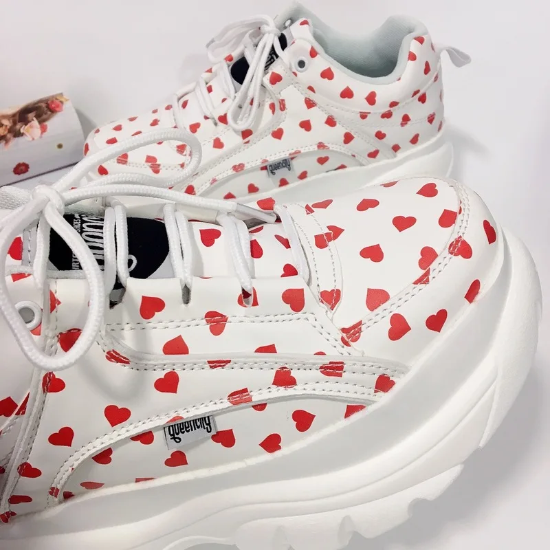 

Women casual shoes New Thick bottom Sneakers Fashion Vulcanize Shoes Woman Leather Platform Shoes Women Chaussure Femme A5-17