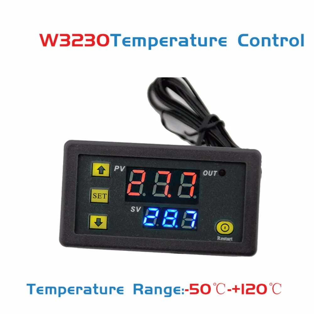 W3230 DC 12V 20A Digital Temperature Controller -50-120Â°C Thermostat Regulator | Инструменты
