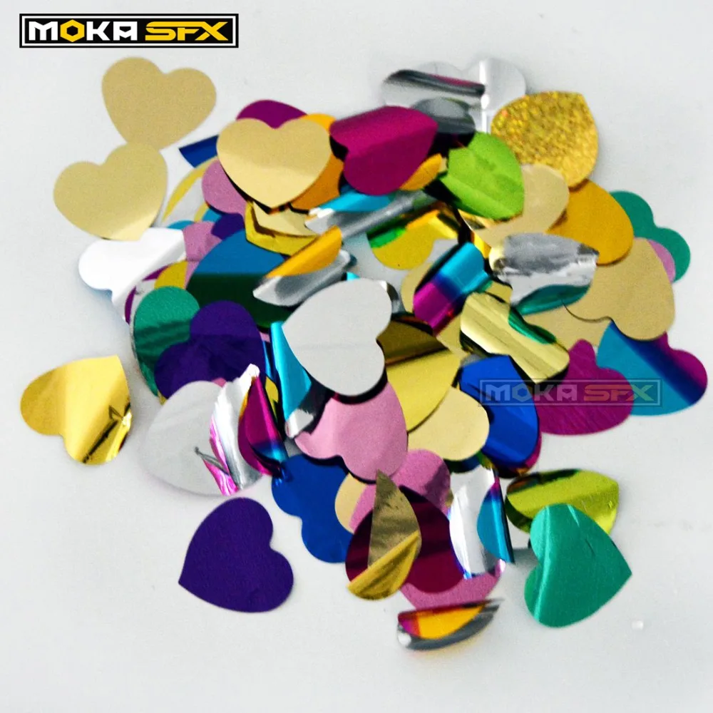 5 кг/лот многоцветная фольга конфетти в форме сердца машина воздуходувка