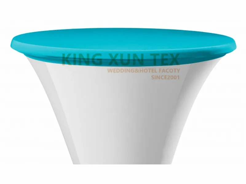 turquoise Верхняя крышка стола из лайкры и спандекса для бистро, Коктейльные скатерти, украшения для свадебной вечеринки - Цвет: turquoise