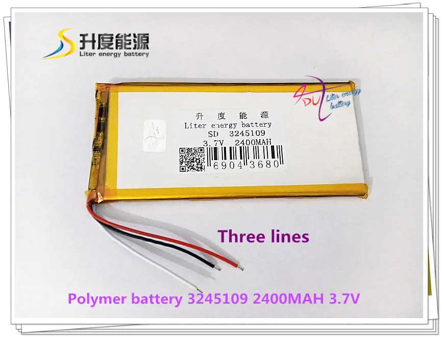 3 линии 7 V 2400mAH 3245109 полимер литий-ионный аккумулятор для планшетных ПК GPS