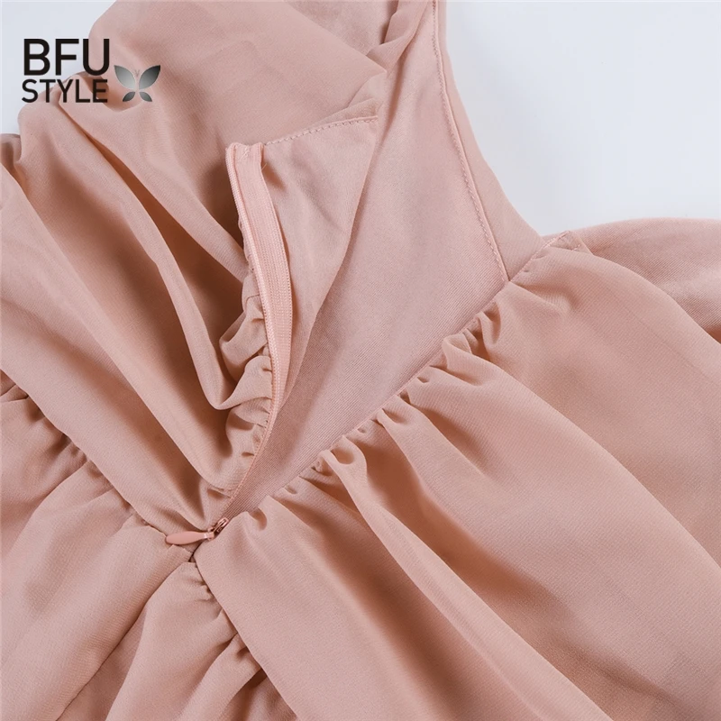 Платье женское шифоновое с открытой спиной пикантный элегантный халат V-образным