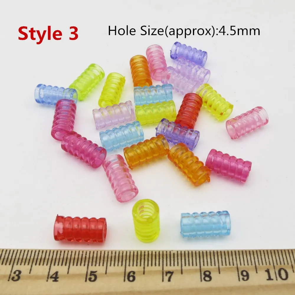 30 шт. 100 пластиковые цветные прозрачные вязаные детские косички для волос