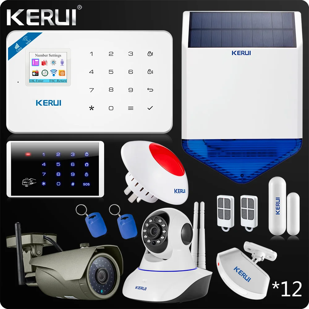 Kerui W18 wifi GSM SMS приложение управление охранная домашняя сигнализация Сенсорная