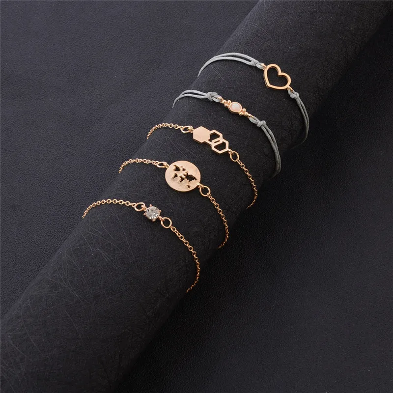 GFLV модный браслет Genmentric Hart Beads подвесные Женские украшения Богемия ветер